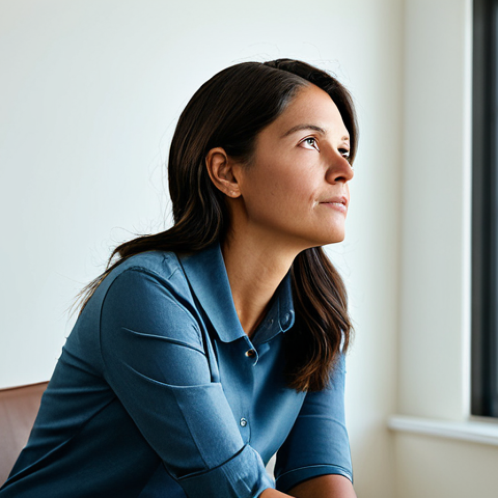 Self-Compassion**
A kind-looking therapist in a bright, calming office is listening attentively to a client. The client is fully clothed and appears thoughtful. Soft, diffused lighting. The scene conveys empathy and understanding. Words like "compassion," "understanding," and "healing" subtly float in the background, integrated into the design. Safe for work, appropriate content, professional setting, modest clothing, perfect anatomy, natural proportions.
**