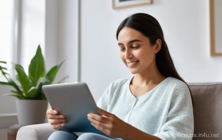 상담심리사와 관련된 최신 블로그 - "A warm and inviting scene depicting an online therapy session. A compassionate female psychologist,...