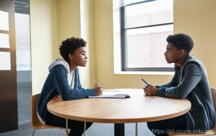 상담심리사 실기시험 준비법 - **Prompt:** A diverse group of four young adult psychology students, two males and two females, all ...